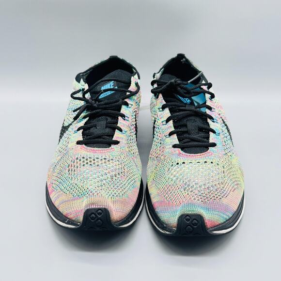 Nike Shoes Mens 11 Multicolor Knit 2.0 Flyknit Racer Athletic Running Sneakers - Picture 3 of 12